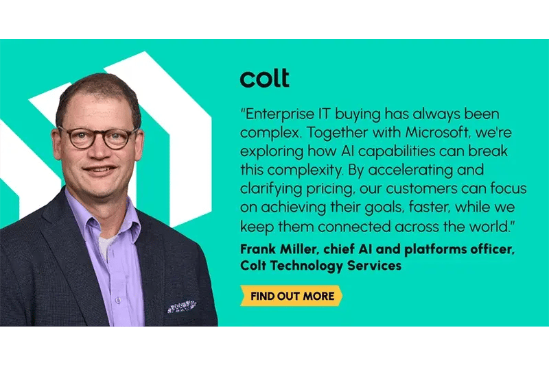 Colt develops Agentic AI engine with Microsoft AI cutting enterprise quote time from days to minutes